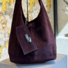 Auren - Grand Sac Cabas Hobo Souple bordeaux